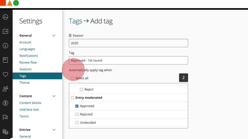 Award Force auto-tagging