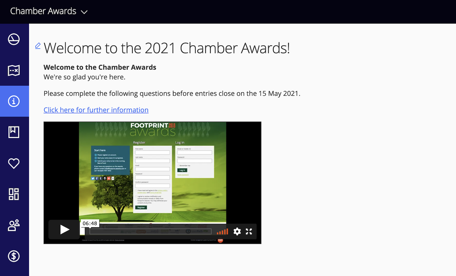 Providing additional information to entrants