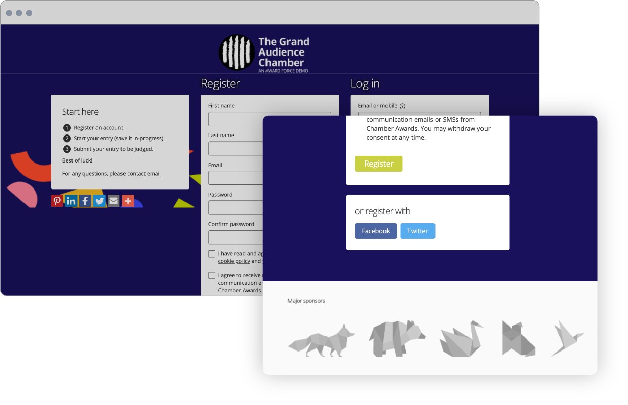 Awards management sponsorship