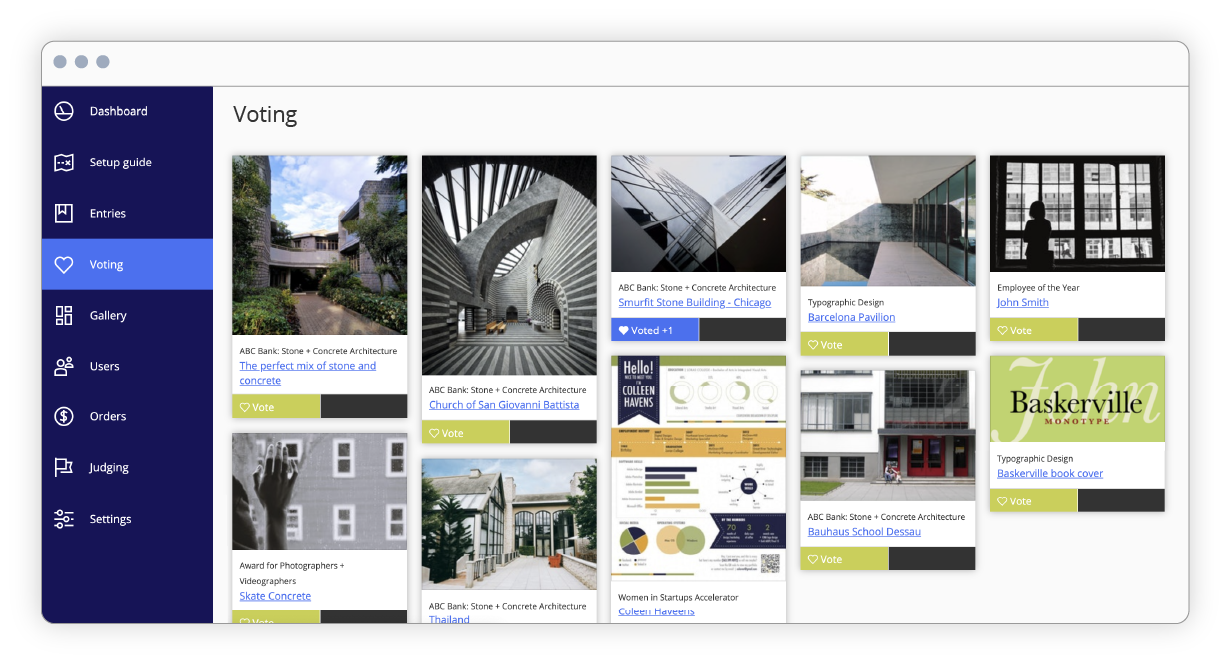 Benutzerfreundliche Award-Software