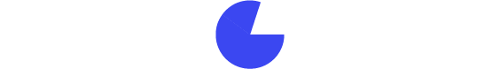 Blue icon of pie chart