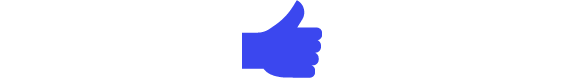 Icon of blue thumbs up
