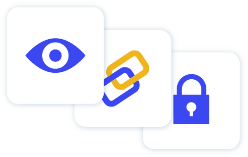 Icon of eye chain and lock