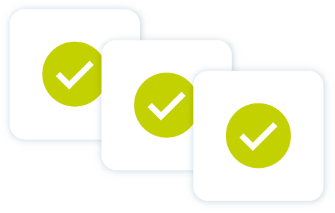 Symbol mit grünen Häkchen