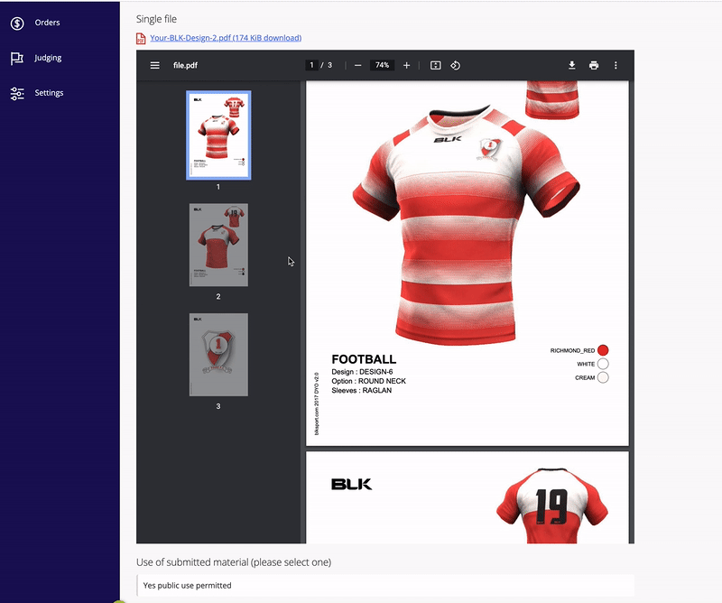 Embedded PDF in Award Force