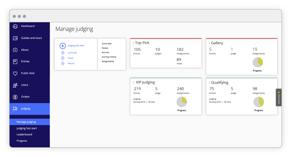 Awards Management judging