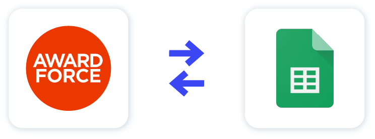 Awards management integrations Google Sheets