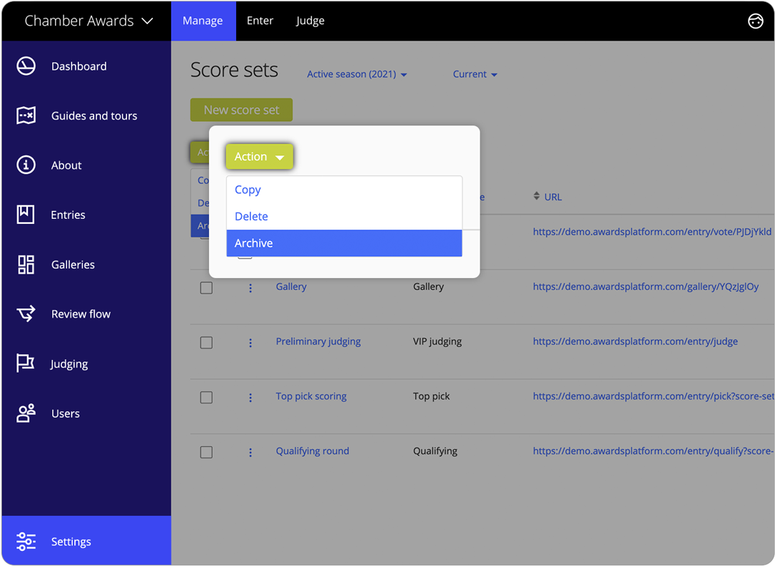 Awards management software archive
