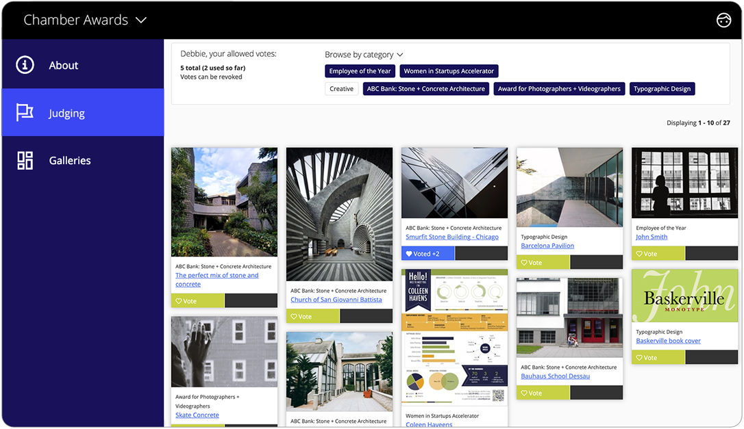 Awards management voting