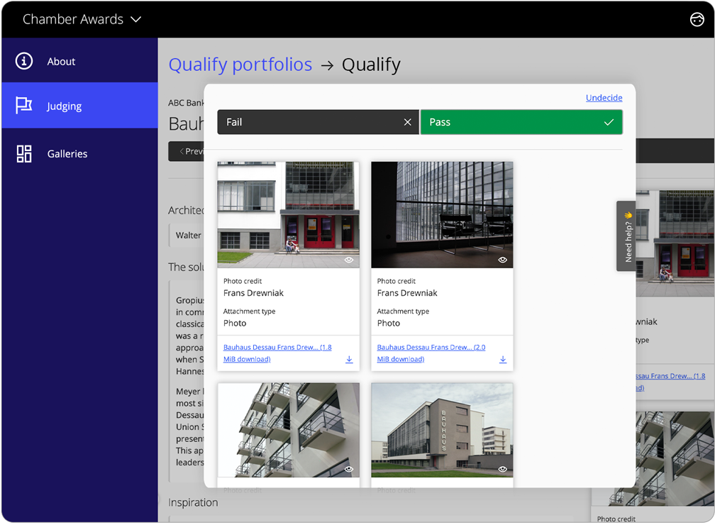 Awards management software portfolio