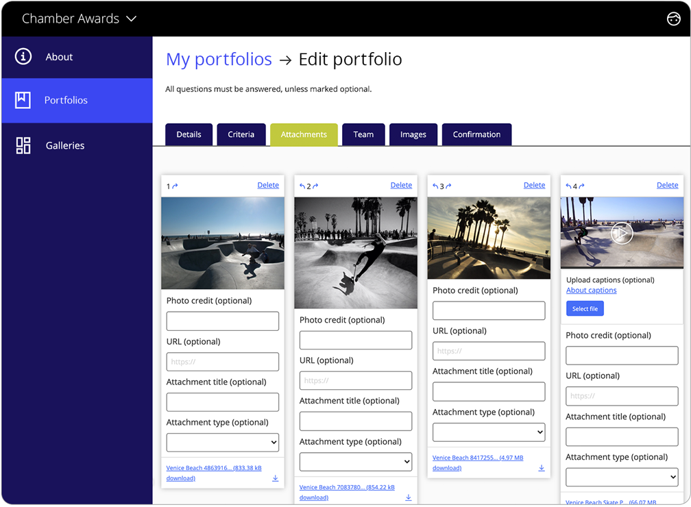 Awards management software portfolio
