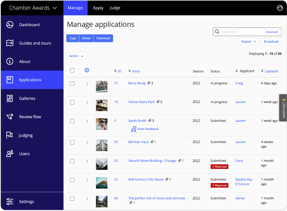 Awards management software manage software