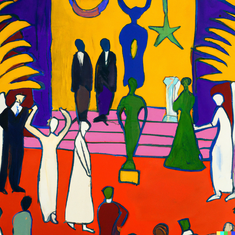 Ein KI-generiertes Bild von DALL·E von "einem Ölgemälde einer Preisverleihung."