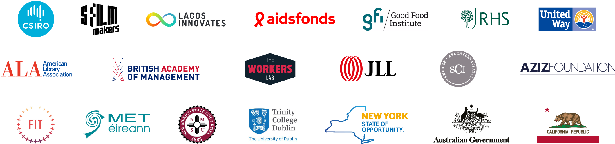 A panel of some of Good Grants' clients.