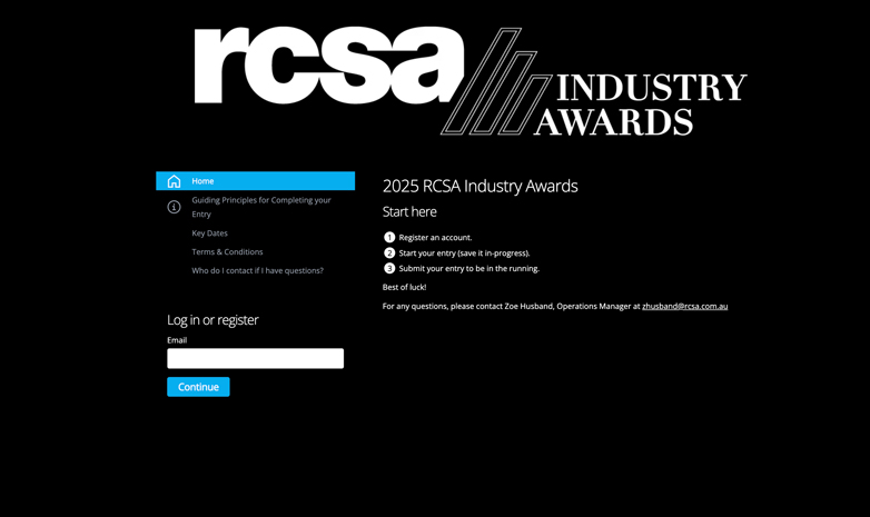 One World Media Awards login page page